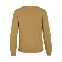  VILA RIL BISTRE/DARK MELANGE STRIK O HALS - 14054177