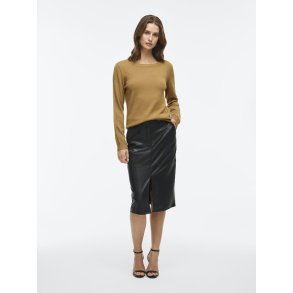  VILA RIL BISTRE/DARK MELANGE STRIK O HALS - 14054177