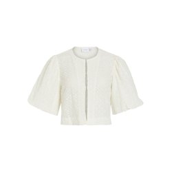 VILA CLEO O-NECK 2/4 CLOUD DANCER BOLERO/DC - 14113335