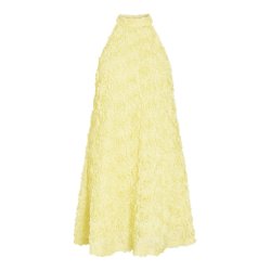 VILA GLORY HALTER NECK SHORT DRESS/DC/KA PASTEL YELLOW - 14115487 