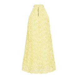 VILA GLORY HALTER NECK SHORT DRESS/DC/KA PASTEL YELLOW - 14115487 