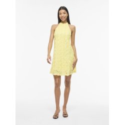 VILA GLORY HALTER NECK SHORT DRESS/DC/KA PASTEL YELLOW - 14115487 