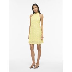 VILA GLORY HALTER NECK SHORT DRESS/DC/KA PASTEL YELLOW - 14115487 