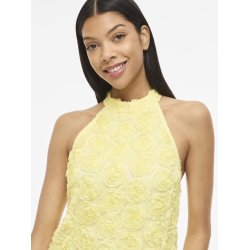 VILA GLORY HALTER NECK SHORT DRESS/DC/KA PASTEL YELLOW - 14115487 