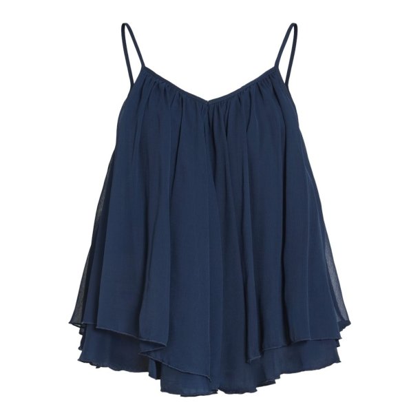 VILA FALIA V-NECK STRAP LSYER TOP NAVY BLAZER - 14115441