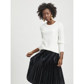  VILA RIL ALYSSUM STRIK O-HALS WHITE - 14054177