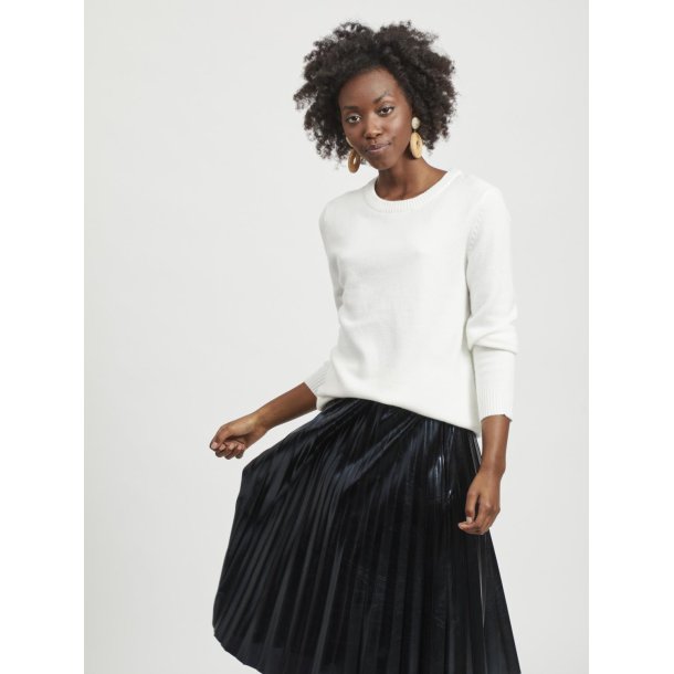  VILA RIL ALYSSUM STRIK O-HALS WHITE - 14054177