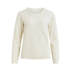  VILA RIL ALYSSUM STRIK O-HALS WHITE - 14054177