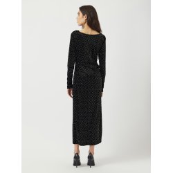 YAS TILLIA VELVET LONG DRESS BLACK/ RHINESTONE- 26038578