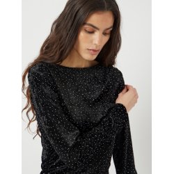 YAS TILLIA VELVET LONG DRESS BLACK/ RHINESTONE- 26038578