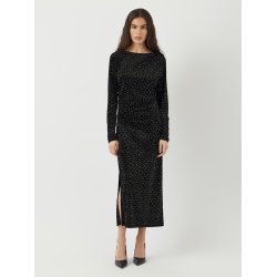 YAS TILLIA VELVET LONG DRESS BLACK/ RHINESTONE- 26038578