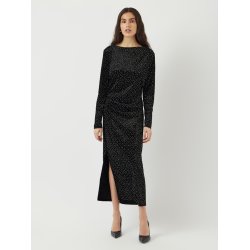 YAS TILLIA VELVET LONG DRESS BLACK/ RHINESTONE- 26038578