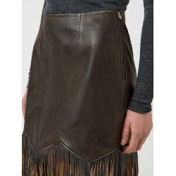 YAS FIMU HW DEEP MAHOGANY LEATHER SKIRT - 26040570