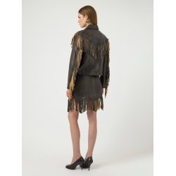 YAS FIMU LS LEATHER DEEP MAHOGANY JACKET - 26040572