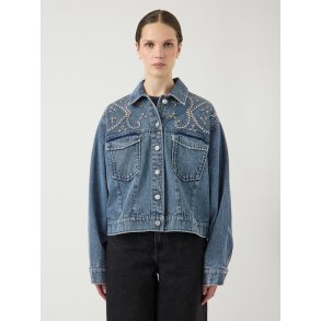 Yas Vision ls denim emb jacket light blue denim - 24041051