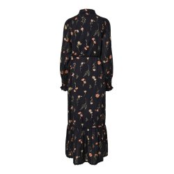 YAS SOMELLI LS LONG SHIRT DRESS BLACK - 26041211