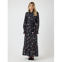 YAS SOMELLI LS LONG SHIRT DRESS BLACK - 26041211