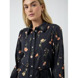YAS SOMELLI LS LONG SHIRT DRESS BLACK - 26041211