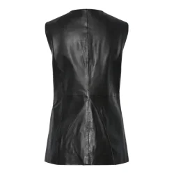 Yas Vera leather waistcoat - ex black - 26039275