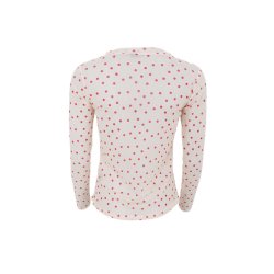 Black Colour Annie red dot mesh bluse - 3846