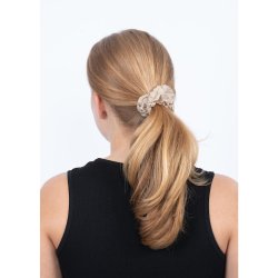 SUI AVA FLORAL BRODERIE SCRUNCHIE SALTED CARAMEL - SA2601174